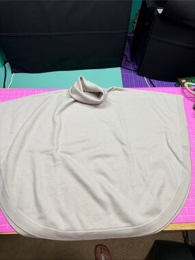 ANTONIO MELANI Light Taupe Turtleneck Poncho